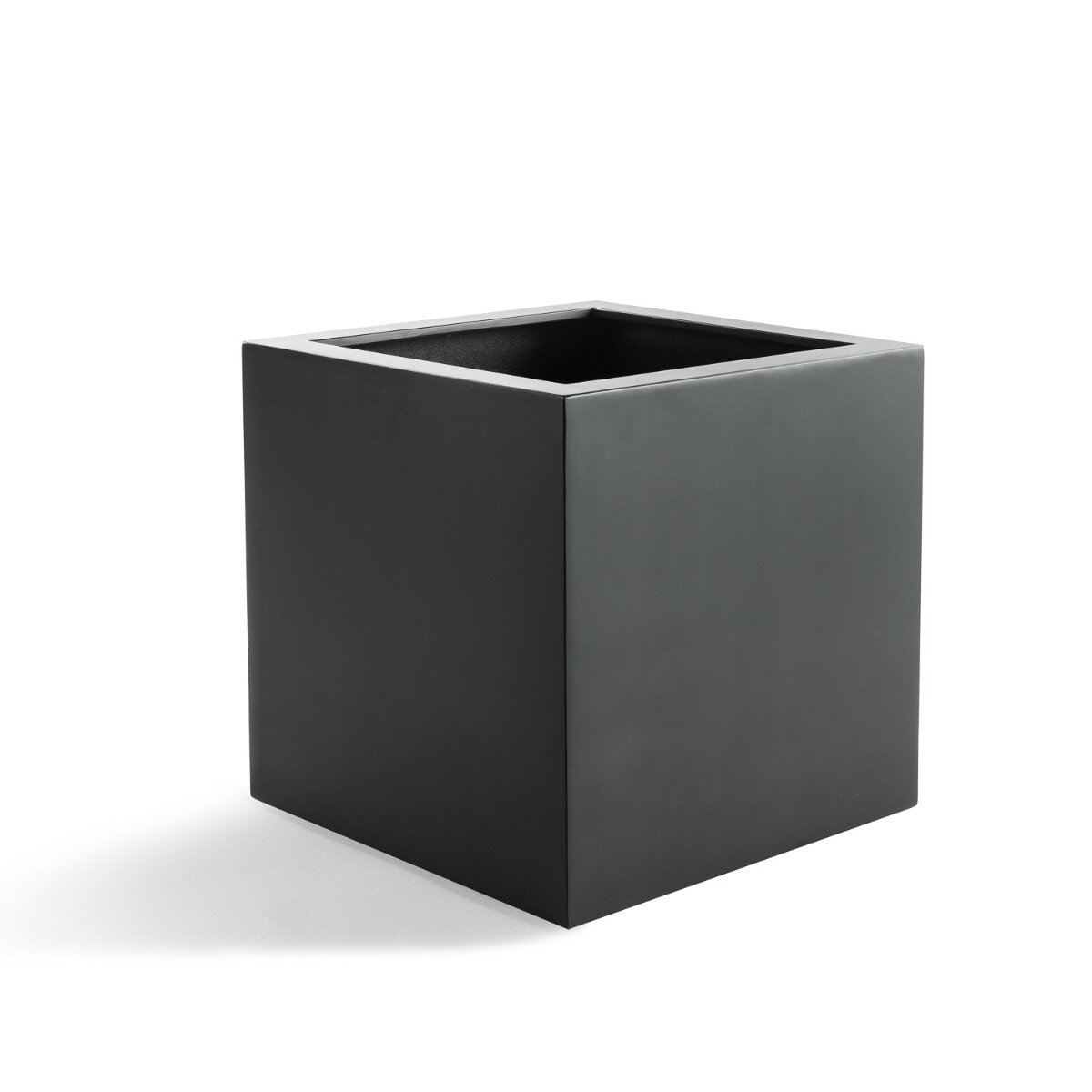 Antracitový květináč Cube Argento 30x30 cm