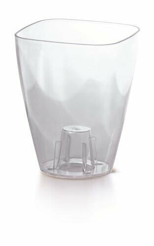 Květináč COUBI ORCHID hranatý bezbarvý transparentní 13,2cm