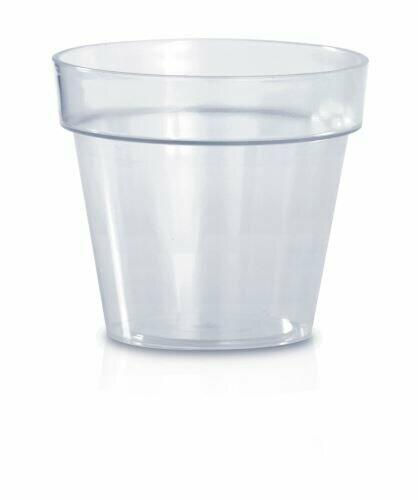 Květináč CUBE P transparentní bílý 14cm