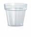 Květináč CUBE P transparentní bílý 17cm