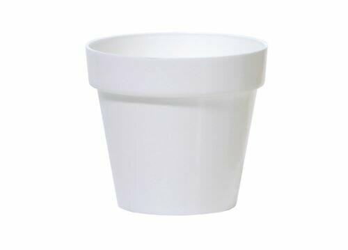 Květináč CUBE SHINE bílý lesk 17cm