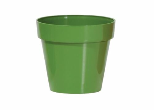 Květináč CUBE SHINE tmavě zelený lesk 25cm