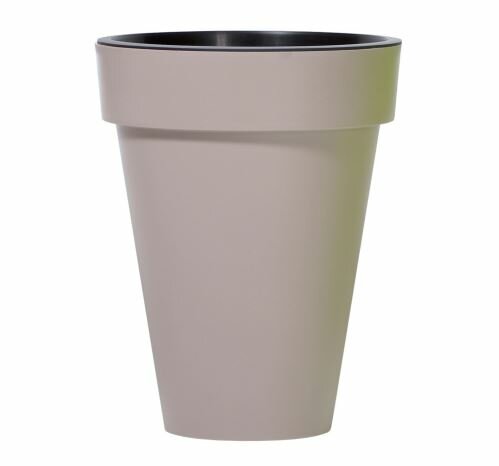 Květináč CUBE SLIM + vklad mocca 27,6cm