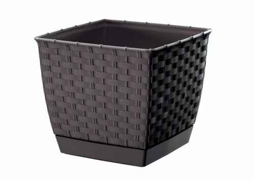 Květináč hranatý RATOLLA SQUARE umbra 19cm