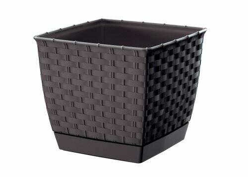 Květináč hranatý RATOLLA SQUARE umbra 19cm