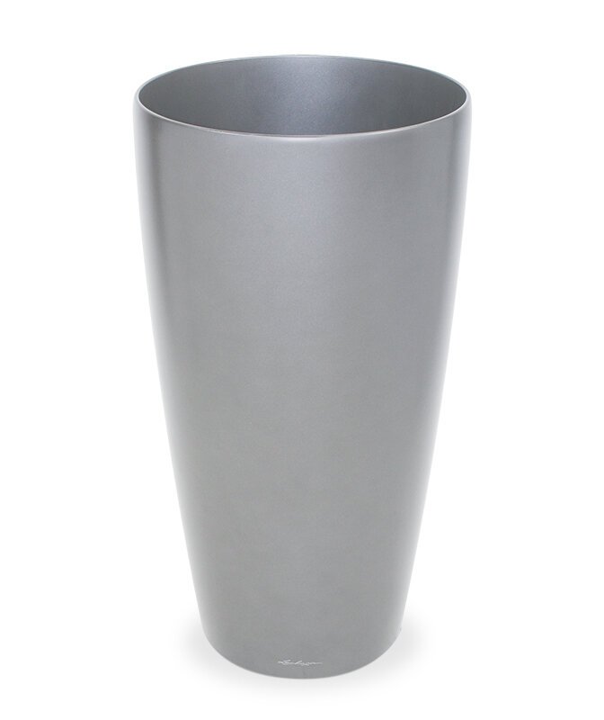 Okrasný květináč Lechuza Rondo 32 x 56 cm - stříbrný