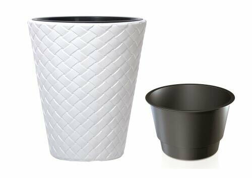 Květináč MATUBA + vklad bílý 40cm