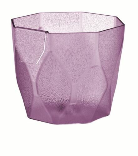 Květináč ROCKA P transparentní fialový 12,6 cm