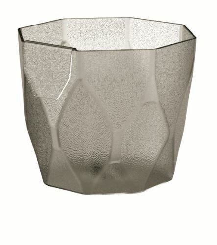 Květináč ROCKA P transparentní ledově šedý 12,6 cm
