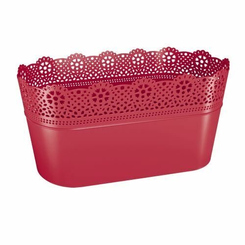Truhlík s krajkou LACE malina 28,5 cm