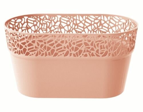 Truhlík s krajkou NATURO broskev 27,5 cm