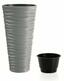 Květináč SAND SLIM + vklad šedý kámen 29,6 cm
