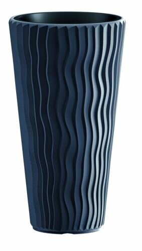 Květináč SANDY SLIM + vklad antracit 39 cm