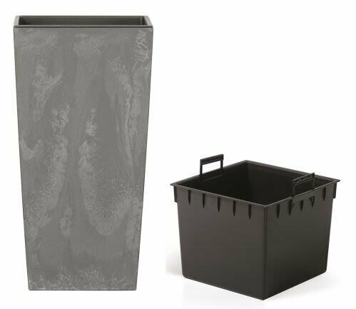 Květináč URBI SQUARE EFFECT + vklad marengo 40 cm