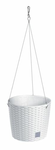 Květináč závěsný bez vkladu RATO ROUND WS bílý 25,6cm