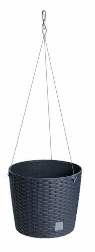 Květináč závěsný bez vkladu RATO ROUND WS antracit 25,6cm