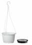 Květináč závěsný PRO bílý 21cm+HÁK a VKLAD 1