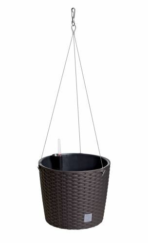 Květináč závěsný RATO ROUND W + vklad umbra 25,6cm
