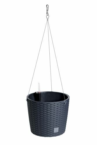 Květináč závěsný RATO ROUND W+ vklad antracit 25,6cm