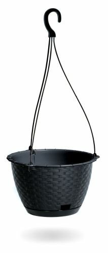 Květináč závěsný RATOLLA ROUND W antracit 24,3 cm