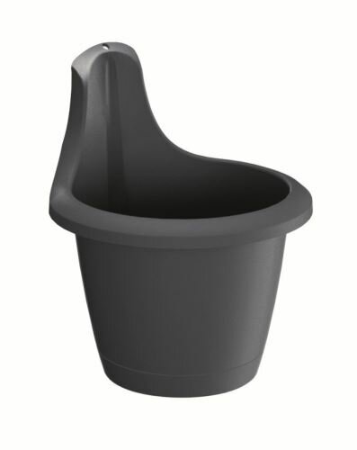 Květináč závěsný RESPANA HOOK antracit 27,8 cm