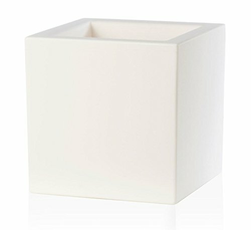 Bílý květináč Cubo 25 cm