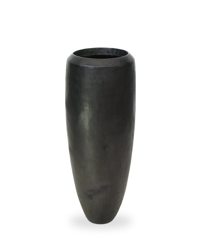 Moderní černý květináč Loft 30x80 cm