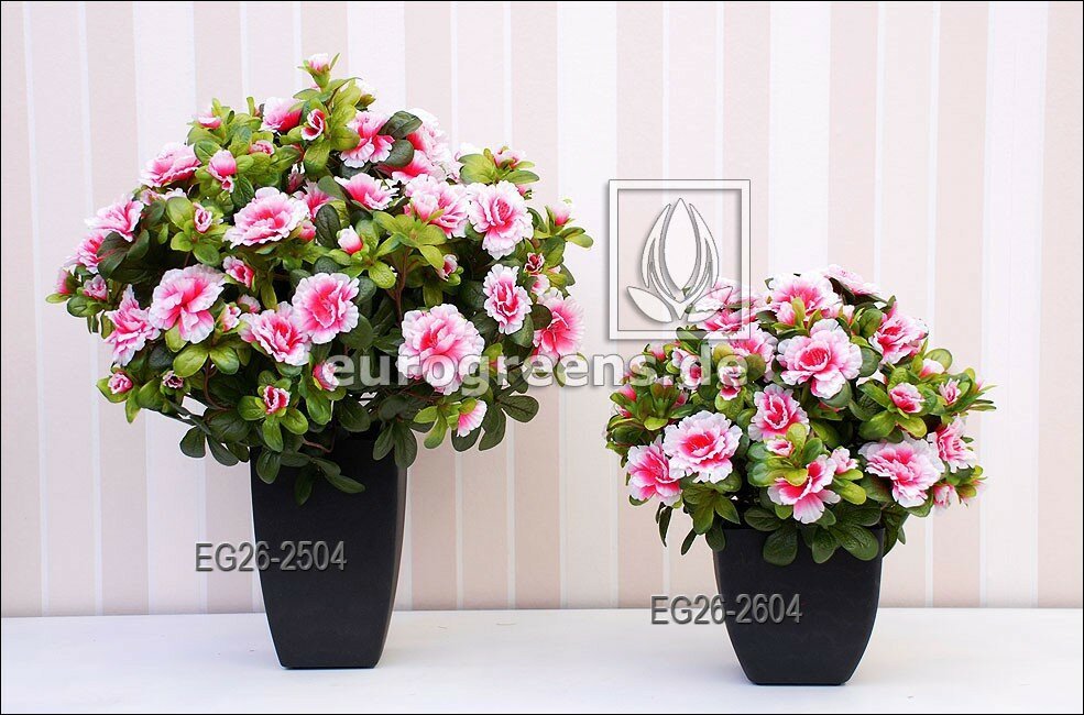 Umělá Belgická Azalea krémově růžová - 40 cm
