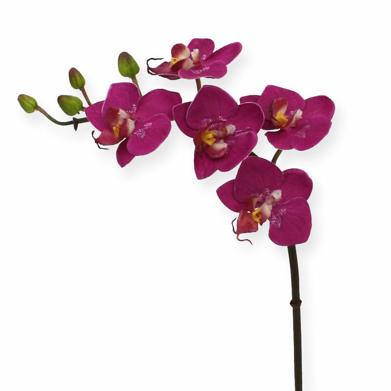 Umělá Orchidea Mini Phalaenopsis 50 cm - fialová
