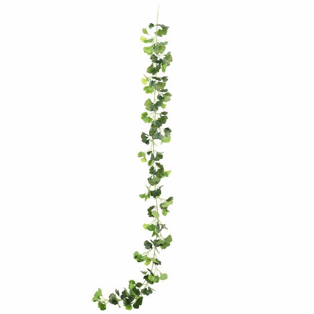 Umělá girlanda Ginko zelené 190 cm