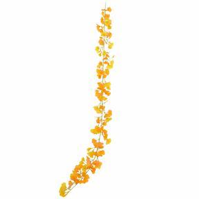 Umělá girlanda Ginko žluté 190 cm