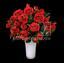 Umělá kytice růží červená 50 cm