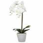 Umělá Orchidea bílá 65 cm