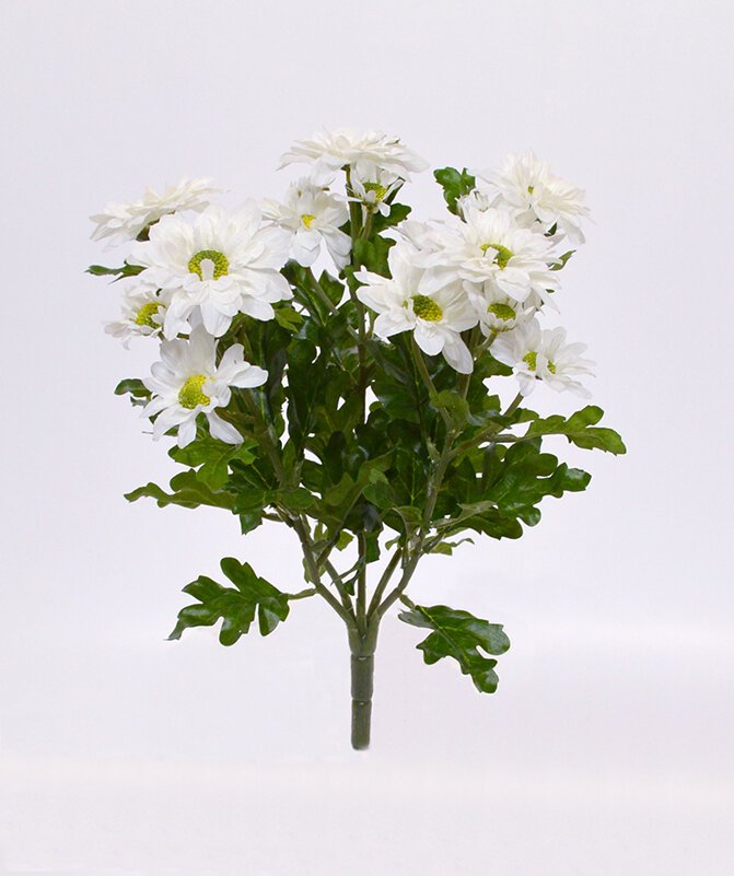 Umělá rostlina Chryzantéma 35 cm - krémová