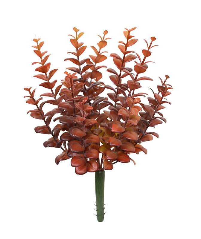 Umělá kytice Eucalyptus 30 cm - bordovo červená