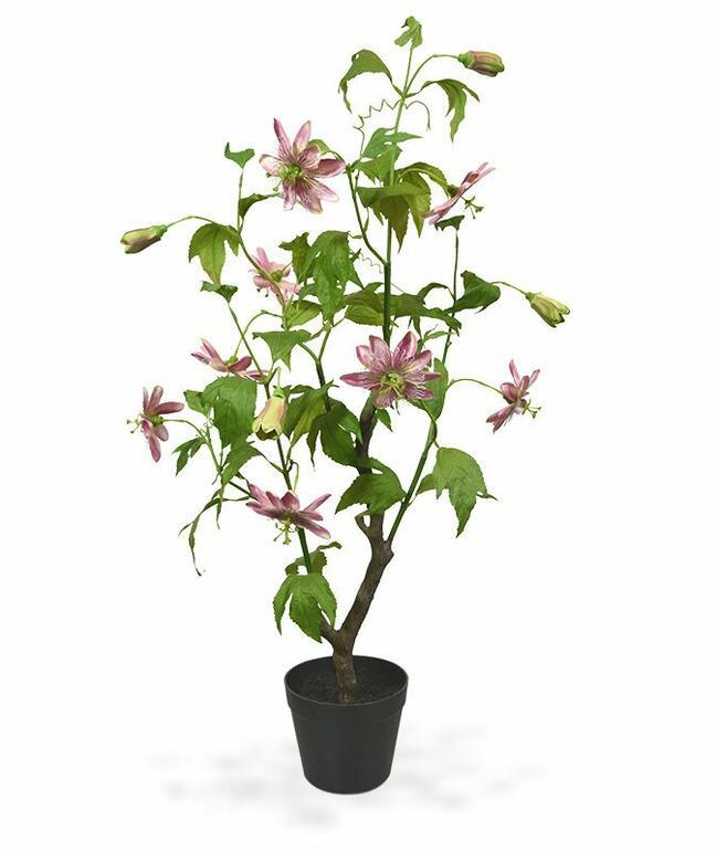Umělá rostlina Mučenka růžová 90 cm