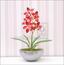 Umělá rostlina Orchidea Cymbidium vínovo-červená 50 cm