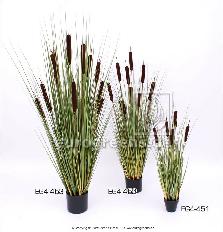 Umělá rostlina Pálka cattails v květináči 120 cm