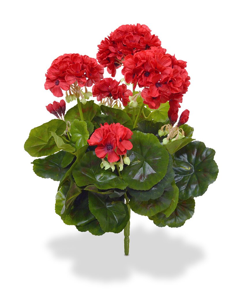 Umělá červená rostlina Geranium 40 cm