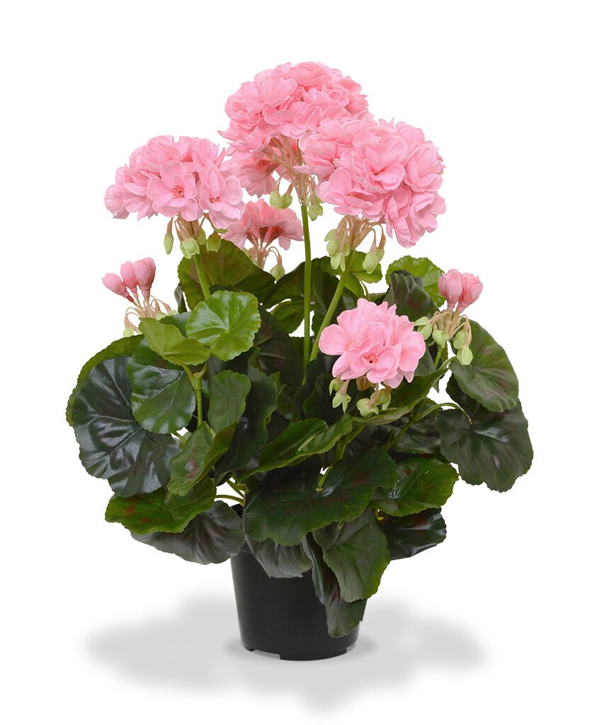 Umělá růžová rostlina Geranium - Kakost 40 cm