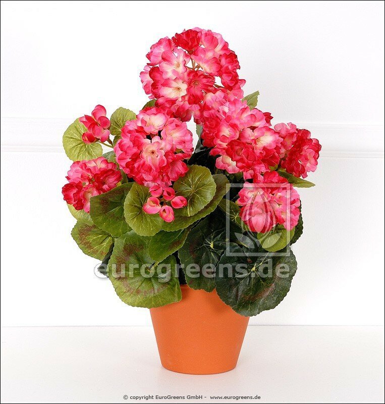 Umělá rostlina Pelargónie světle růžová 40 cm