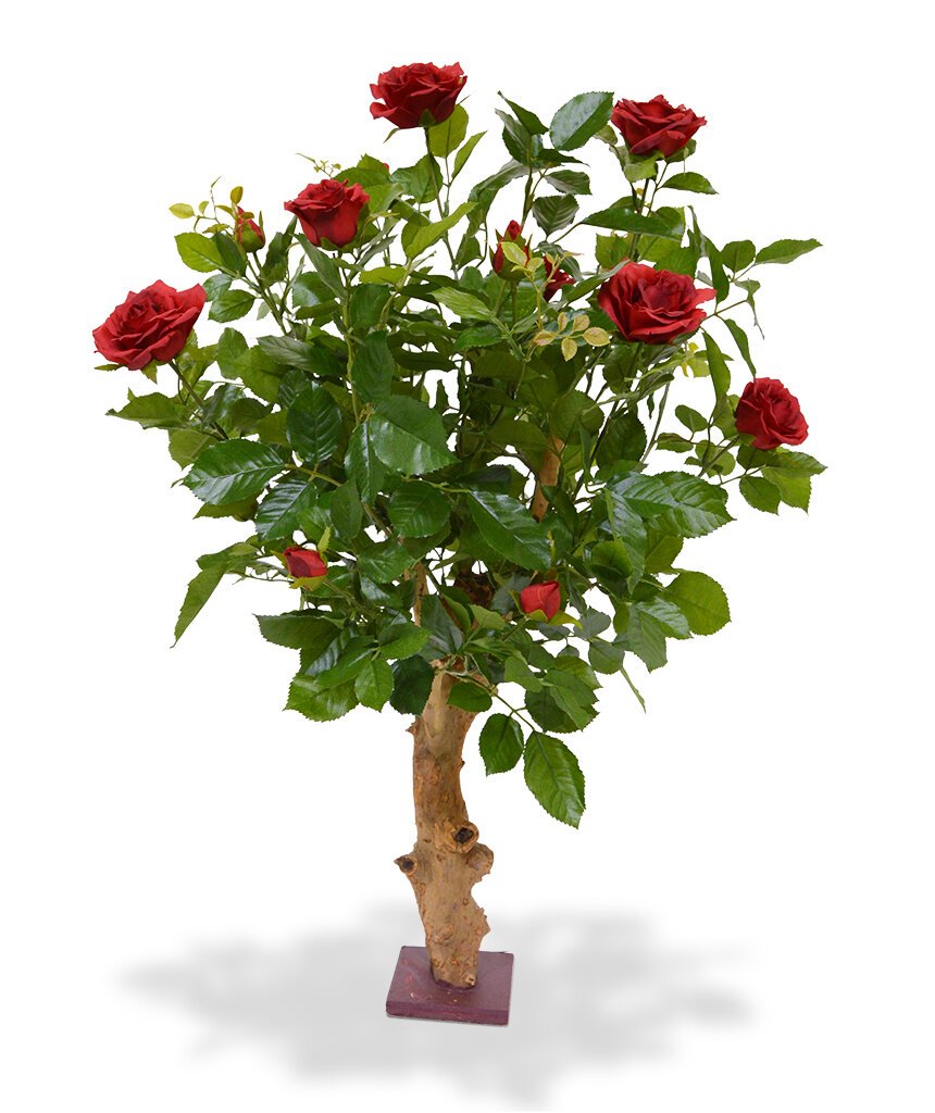 Umělá rostlina Růže červená 75 cm