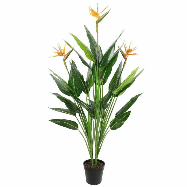 Umělá rostlina Strelície kvetoucí 150 cm