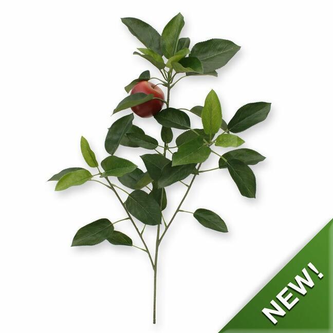 Umělá větev Jabloň s jablkem 72 cm