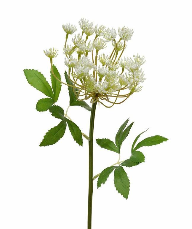 Umělá větev Kopr krémová 55 cm