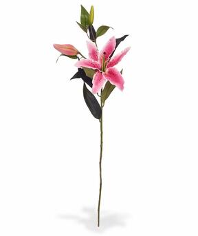 Umělá větev Lilie růžová 90 cm