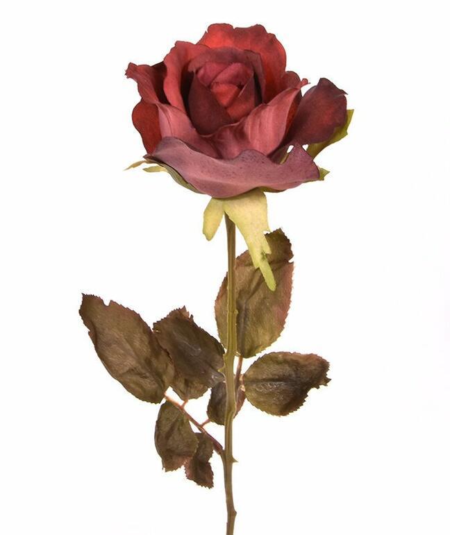 Umělá větev Růže červená 60 cm
