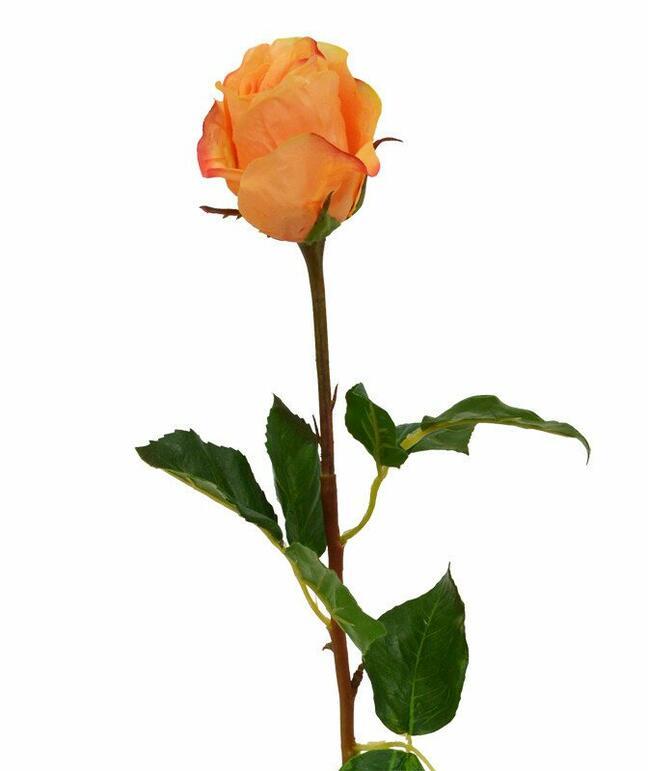 Umělá větev Růže oranžová 52 cm