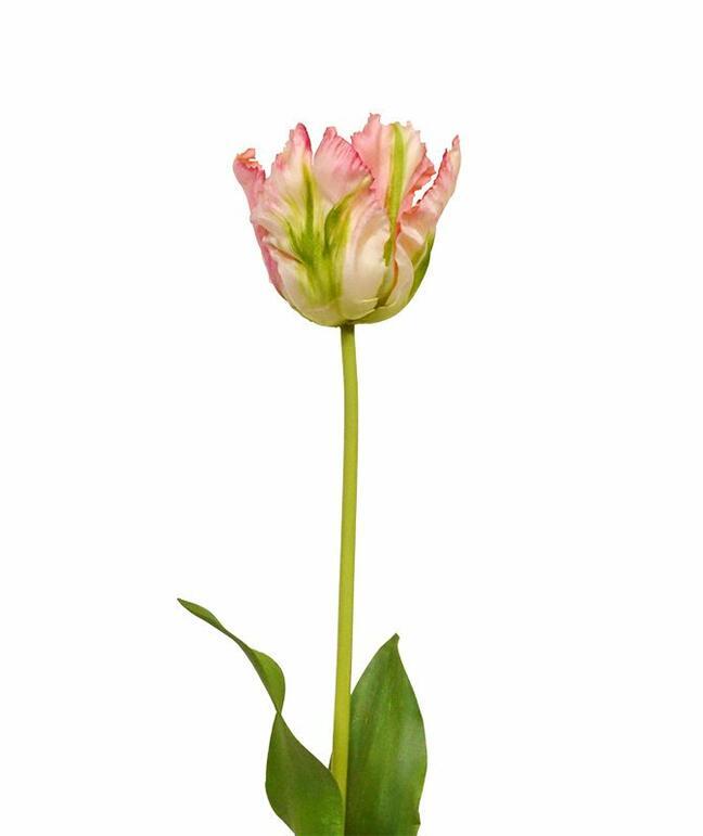 Umělá větev Tulipán zeleno-růžový 70 cm