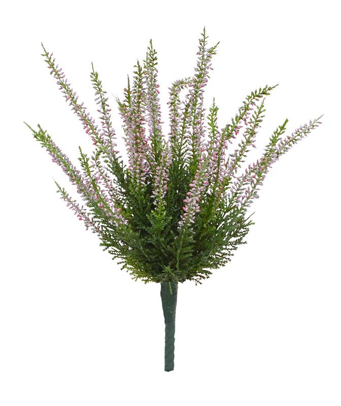 Umělý růžový buket vřes 30 cm
